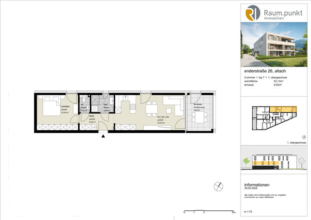 2-Zimmerwohnung mit Terrasse - Top 07
