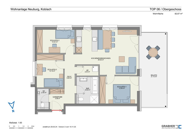 Durchdachte 4-Zi-Wohnung mit optimaler Süd-West Ausrichtung
