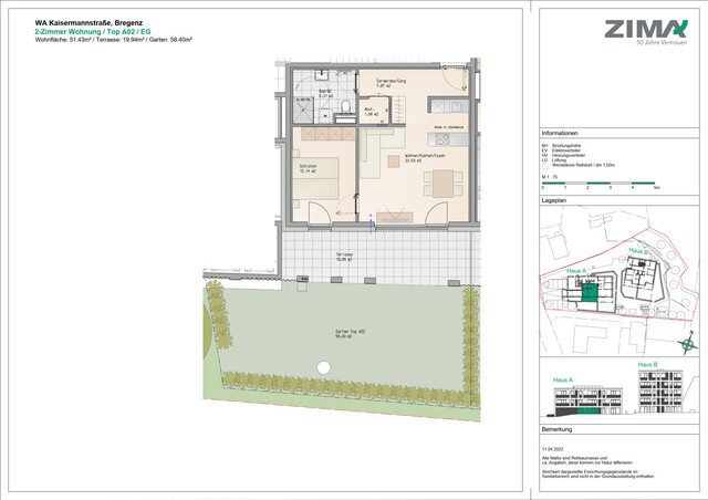 Traumhafte 2-Zimmer-Gartenwohnung in idealer Lage in Bregenz zu vermieten