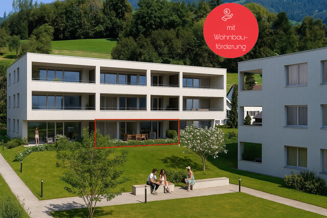 Provisionsfreie Gartenwohnung mit großzügiger Wohnbauförderung!