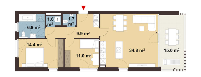 3-Zimmer-Terrassenwohnung | C03