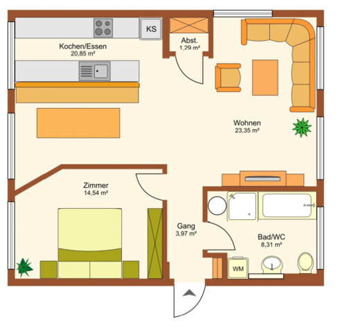 Geräumige 2 Zimmerwohnung im Herzen von Götzis