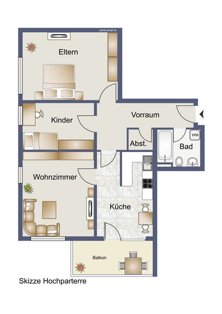 Tolle 3-Zimmerwohnung mit Balkon & Garagenbox in super Lage