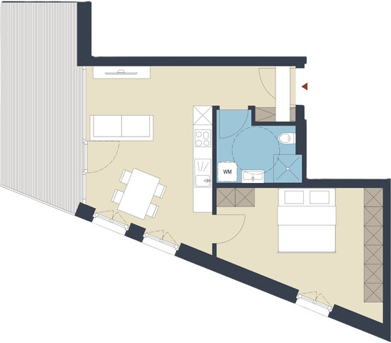 2-Zimmer-Wohnung mit Balkon zu verkaufen (Top 06)