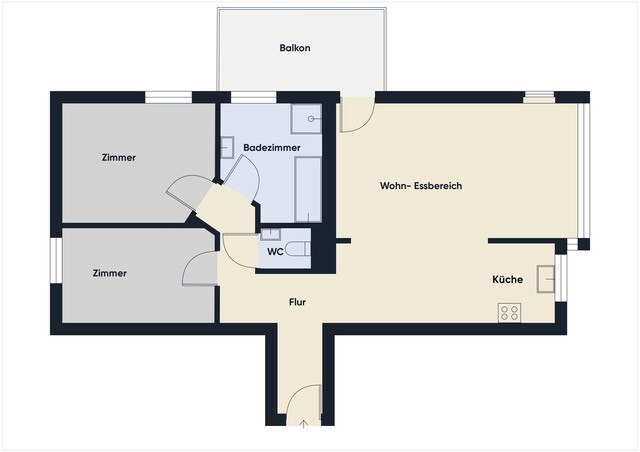 Lichtdurchflutete 3-Zimmer Wohnung in Weiler