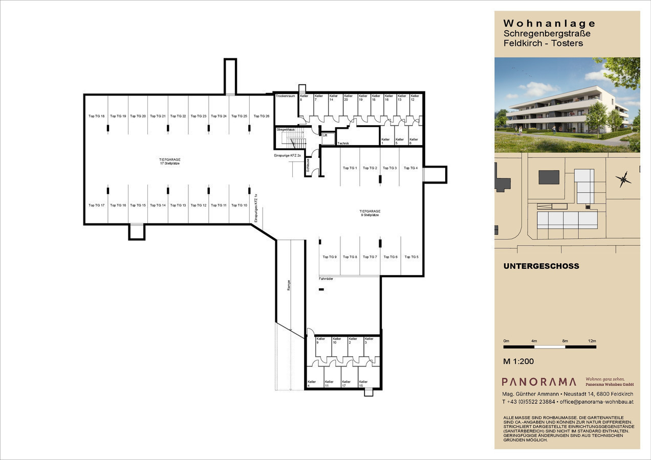 Sonnige, ruhige und stadtnahe 4-Zimmerdachgeschosswohnung (Top W15) in Feldkirch-Tosters