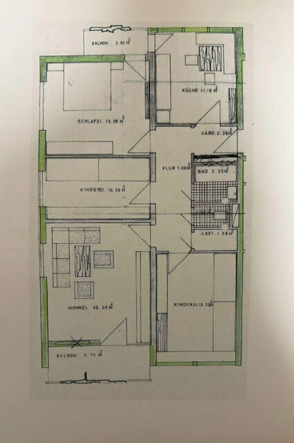 „Top renovierte 4-Zimmer-Wohnung mit 2 Balkonen, Bergblick & Tiefgarage in Lustenau“
