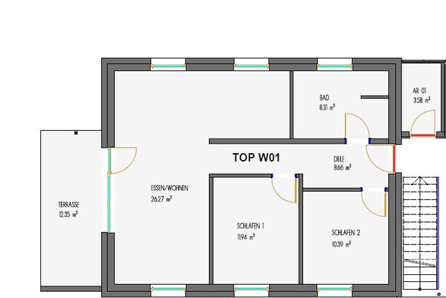 3-Zi-Wohnung mit Terrasse in Lustenau zu vermieten!