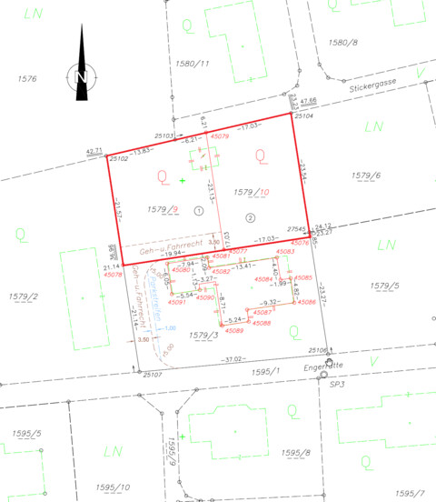 Provisionsfrei! 2 attraktive Baugrundstücke 404 und 446 m² oder gesamt 850 m² in sonniger und ruhiger Lage in Sackgasse Wolfurt