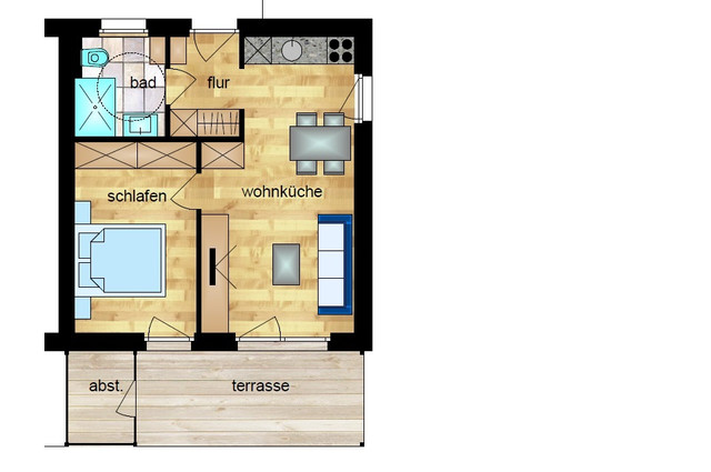 Nette 2-Zimmer Gartenwohnung - Ruhige Lage in Hohenems