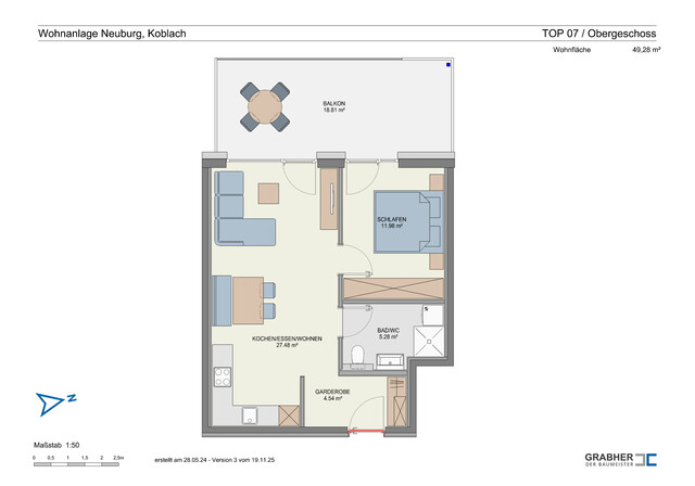 2-Zimmer-Wohnung mit sonnigem Balkon