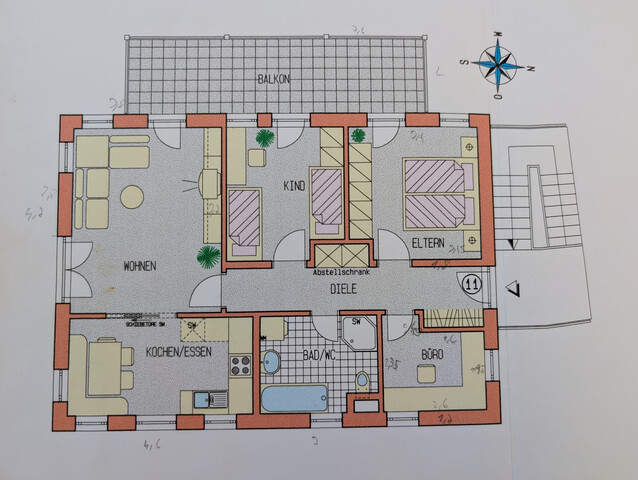 ruhige/helle 4 Zimmerwohnung