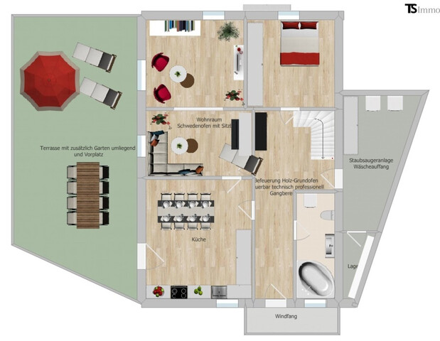 Bregenz: Langen: 205 m2 Garten-Wohnung 8 Zimmern, Garten 169 m2 Terrasse 56 m2 & Balkon 7 m2