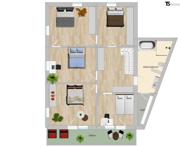 Bregenz: Langen: 205 m2 Garten-Wohnung 8 Zimmern, Garten 169 m2 Terrasse 56 m2 & Balkon 7 m2