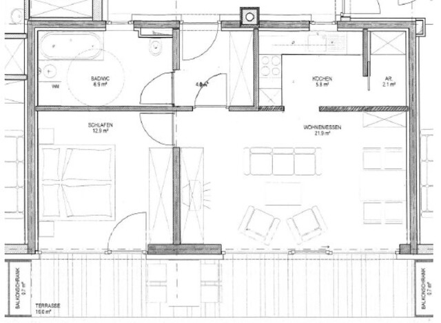 Helle 2-Zimmer Gartenwohnung in ruhiger Wohngegend