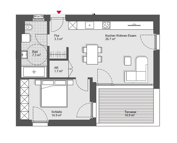 Moderne, helle Wohnung nahe der Liechtensteiner Grenze