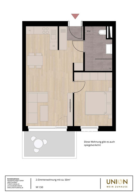 Tolle 2-Zimmerwohnung in der UNION Lustenau
