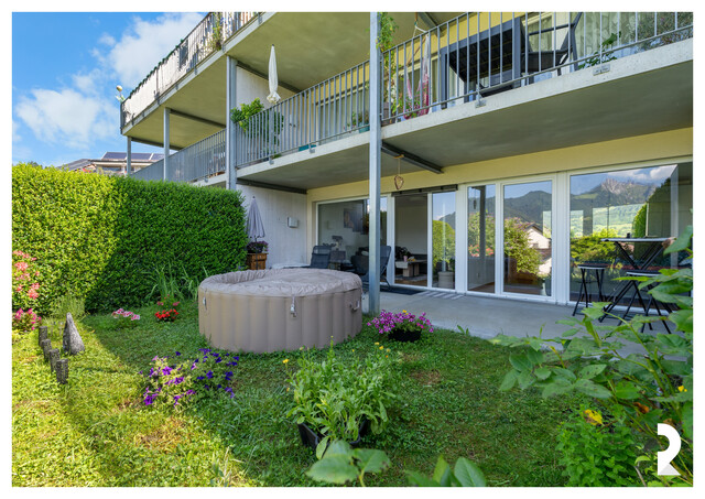 VERMIETETE 2-ZIMMER-GARTENWOHNUNG MIT BERGPANORAMA IN SATTEINS