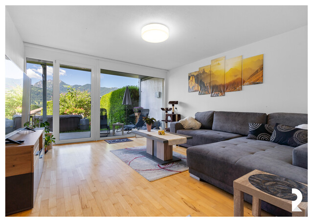 VERMIETETE 2-ZIMMER-GARTENWOHNUNG MIT BERGPANORAMA IN SATTEINS