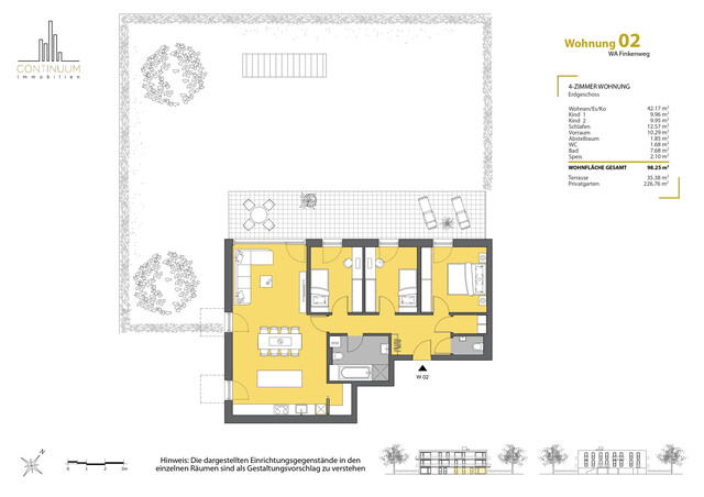 Sonnige 4- Zimmer Garten Wohnung in Hard am Bodensee