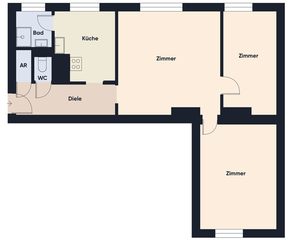 Zentral und ruhig gelegene 3- Zimmer-Wohnung