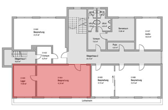 Mäder – Bürofläche im KG mit ca. 59 m²       