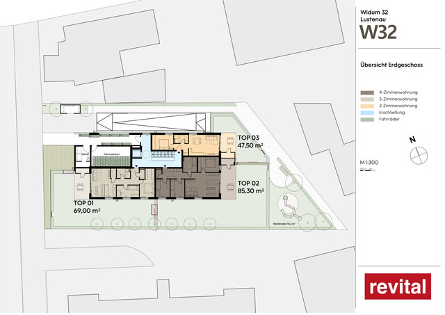 Widum 32 - Gartenwohnung in ruhiger Zentrumslage von Lustenau - Top 1