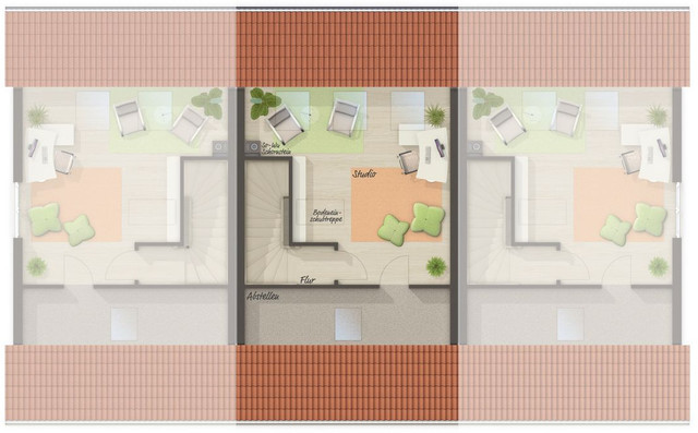 Neue Doppelhaus-Hälfte mit Studio 146 m2 in Ziegelbauweise € 644.000,00 plus WBF!