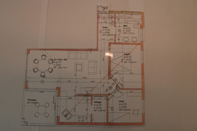 TOP - 3 Zi. Terrassenwohnung - Götzis , Bestzustand 