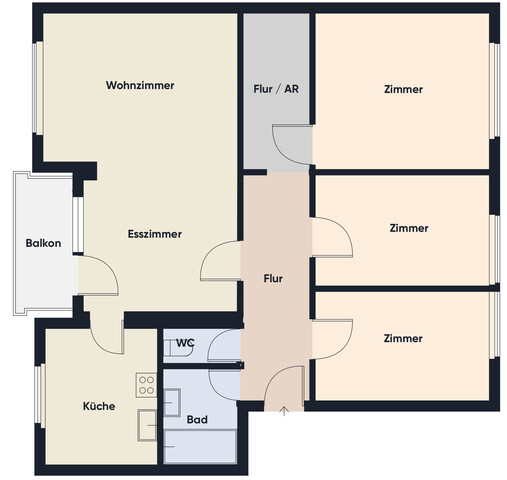 Großzügige Dachgeschosswohnung (renovierungsbedürftig)