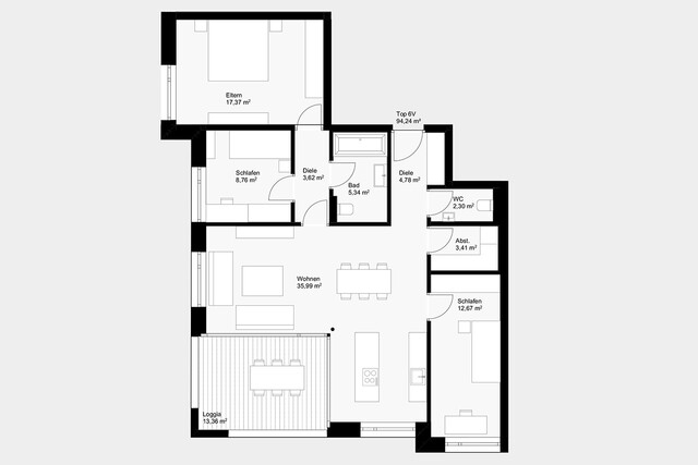 Luxuriöse 4-Zi-Wohnung 2.OG - Dornbirn Zentrum